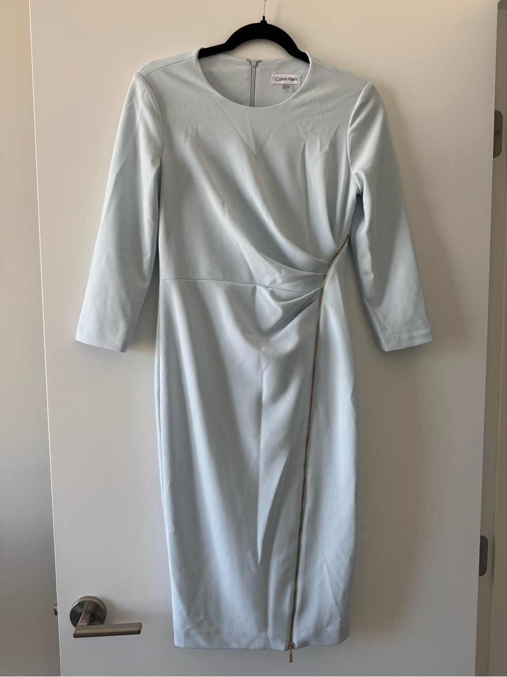 Calvin Klein Light Blue Sheath Dress